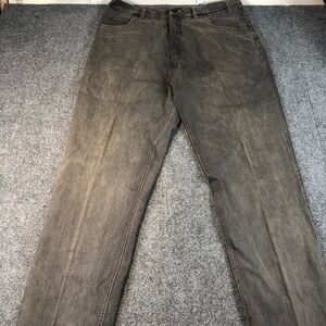 VTG Canyon Ridge Washed Gray Denim Jeans Straight Leg Relaxed Fit Casual Pants
